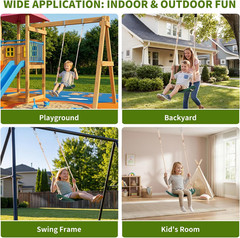 Weatherproof Kids Swing Seat,264Lbs Heavy Duty Tree Swing with Ergonomic Design,