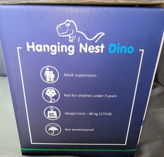 Hanging Nest Dinosaur Swing Chair Indoor Play Sensory Secret Hiding Space