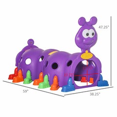 Caterpillar Climbing Tunnel Kids Indoor Outdoor 3-6 Years Old Purple