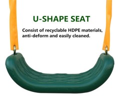 Metal Playground Swing Set Outdoor Kids Backyard Play w/Slide, Glider & Slide
