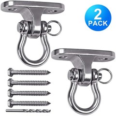 IOH 2 Pcs Heavy Duty Swing Hangers with 4 Screws Stainless Steel 304 Antirust…