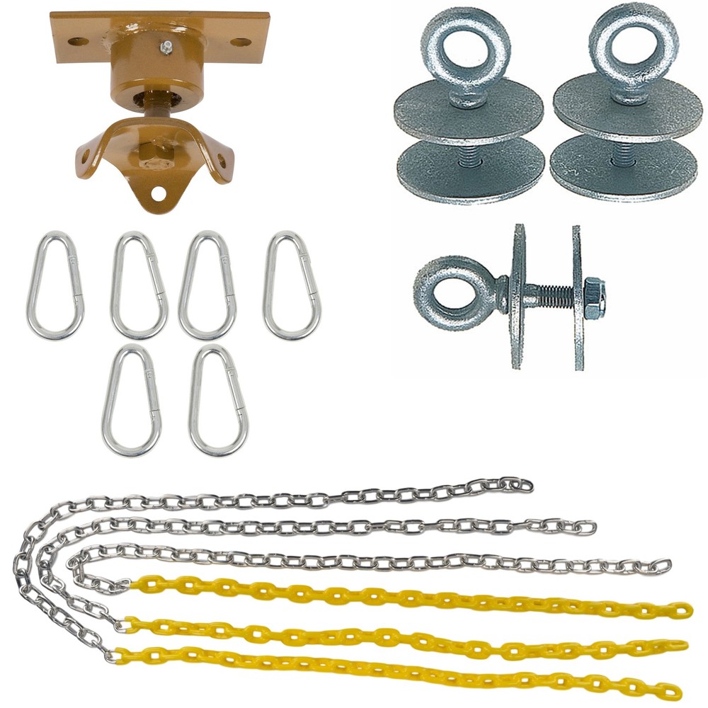 SWING SET STUFF INC. HEAVY-DUTY TIRE SWIVEL KIT YELLOW boy girl outdoor toy 0303