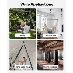 Uimoso Swing Hangers 4Pack Heavy Duty Brackets 5000 lbs Capacity for Playgrounds
