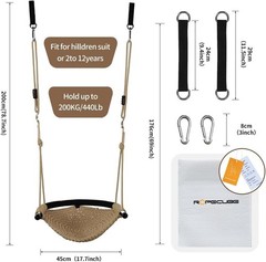 Hand-Knitting Toddler Swing, Swing Seat for Kids with Adjustable Ropes, Littl…