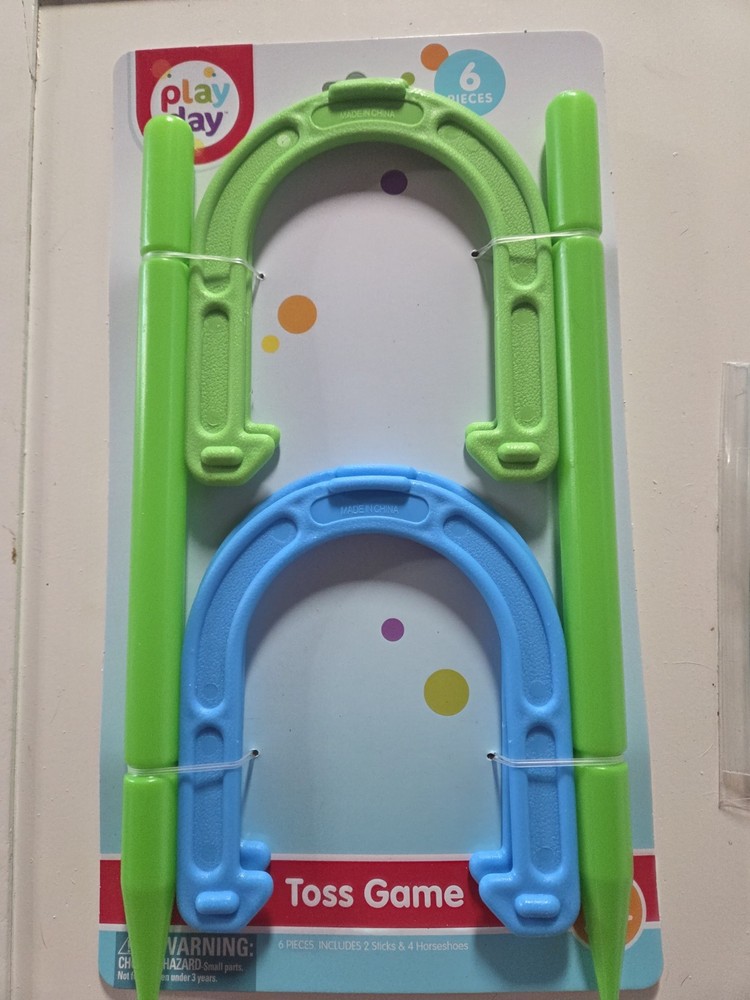 Kids Horseshoe Outdoor Play Set Plastic Backyard