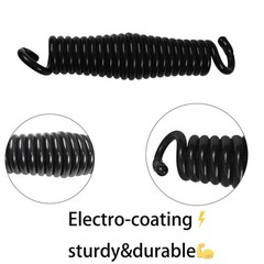 Hammock Chair Porch Swing Springs – Pack of 2 Black Spring 1600Lbs Heavy Duty…