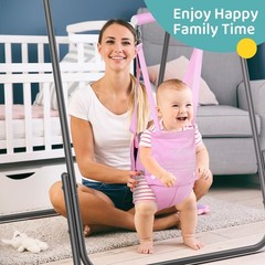 2 in 1 Baby Jumper and Swing, Toddler Swing Set with Foldable Stand, Ages 6 M…