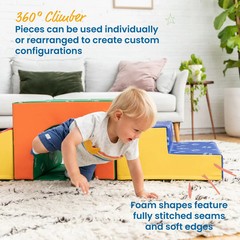 ECR4Kids SoftZone Single Tunnel Climber, Toddler Playset, 3-Piece