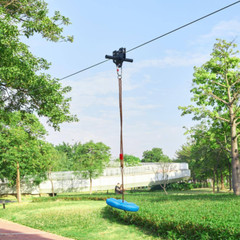Zipline Kit for Kids and Adult Backyard Outdoor Quick Setup Zipline 60 Ft.