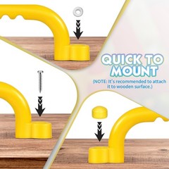 8Pcs Kids Playground Safety Handles -Swing Set & Climbing Frame Hand Grips, M…