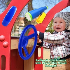 Playground Accessories Swingset Steering Wheel Plastic Telescope Telephone Sw…