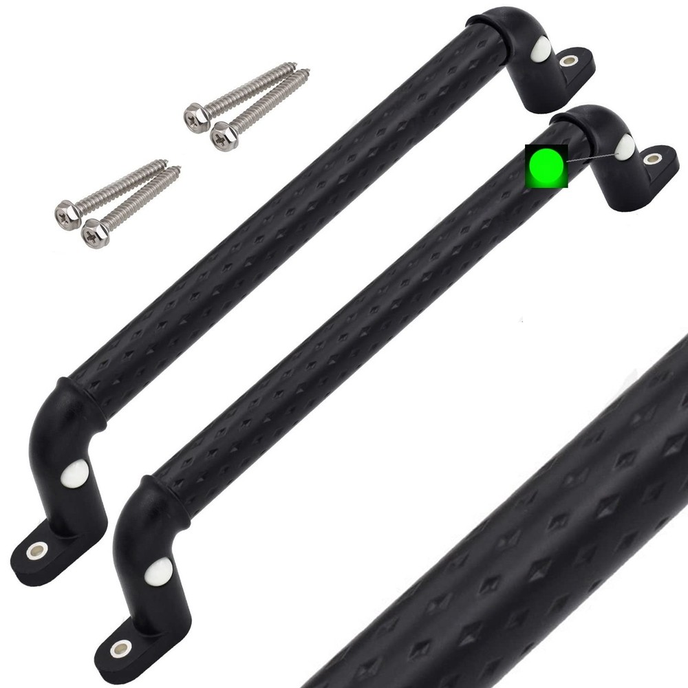 Set of 2 Playground Safety Handles Glow-in-The-Dark 17″ Metal Non-Slip Solid …