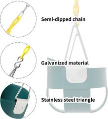 Full Bucket Toddler Swing Seat with Yellow Coated Chains Fully Assembled Baby Sw