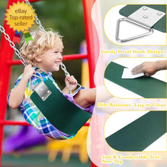 Swing Seat with Metal Triangle Ring 30.4 X 5.9 Inch, Heavy Duty Swing Set Replac