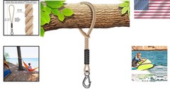 Quality Off-White Tree Swing Hanging Strap – 19 inch with Heavy Duty Hook