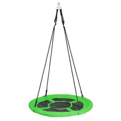 800lb 40″ Round Saucer Tree Swing Seat Waterproof W/Hanging Rope for Kids Green