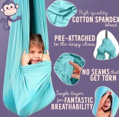 Moonkee Sensory Swing Kit- Blue with Carabiner & Paint Kit