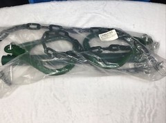 Durable Green Gorilla Play Sets 17” Rubber Coated Link Chain Trapeze Bar w/Rings