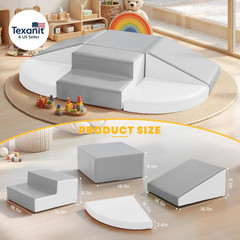 Soft Foam Climbing Blocks for Toddlers: 6-Piece PU Leather Play Set – Kids Climb