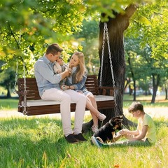 Rustic 880 LBS Wooden Porch Swing – Comfortable & Ergonomic Design for Outdoors