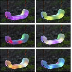 Firefly LED Light Up Swing Seat with Adjustable Rope and Chain. 24 Lights Illumi