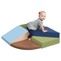 Softzone Junior Tiny Twisting Climber, Beginner Playset, Earthtone, 5-Piece