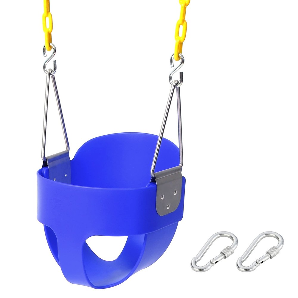 Take Me Away Toddler Swing – High Back Bucket Seat, Plastic-Coated Chains, Co…