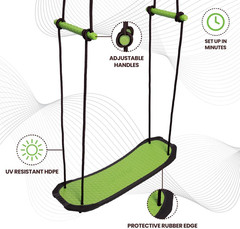 Swurfer Kick Stand up Surfing Tree Swing Outdoor Swings for Kids up to 200 Lbs –