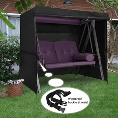 Patio Swing Cover, Durable 600D Oxford Porch Swing Canopy Cover with Zippers …