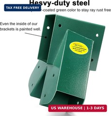 BETOOLL A-Frame 2 Brackets Swing Set Bracket with Mounting Hardware (Green)