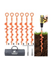 Safetect Ground Anchors Screw in 15 Inch, Heavy Duty Earth Anchor Stakes for …