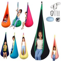 HiCamer Sensory Swing for Kids Indoor and Outdoor Pod Hammock Chair Seat Black