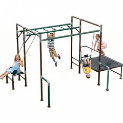 Heavy Duty Jungle Gym Playset Monkey Bars Swing Set Trapeze Bar for Kids 550lbs