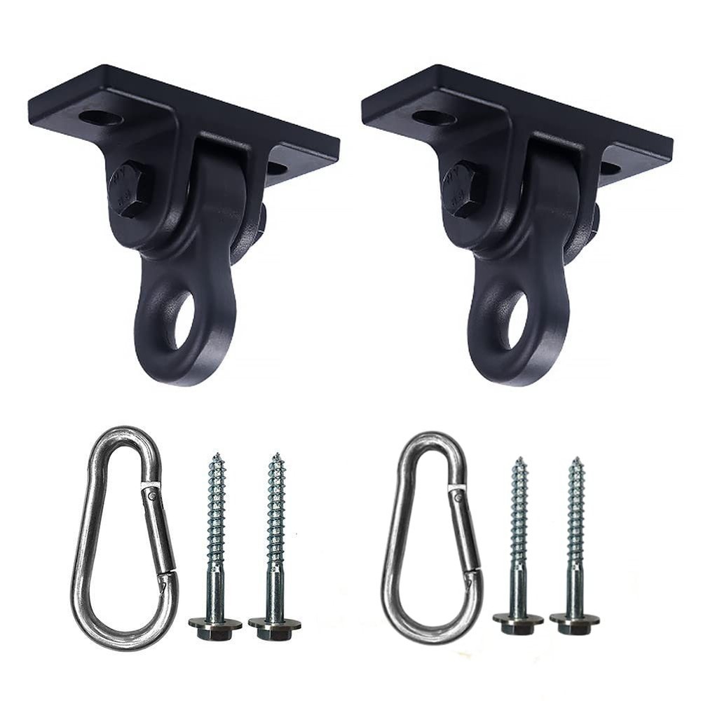 ABUSA Heavy Duty Black Swing Hangers Screws Bolts Included Over 5000 lb Capacity