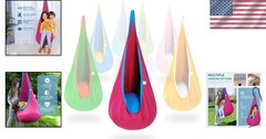 Sensory Swing for Kids, Indoor Outdoor Use – Pink/Blue
