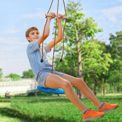 Zipline Kit for Kids and Adult, 52 Ft. Zip Line Kits up to 500 Lb. Backyard Outd