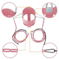 Toddler Swing, KINSPORY Baby Swing Outdoor, Heavy-Duty High Back Full Bucket …