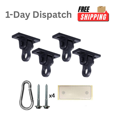 ABUSA Heavy Duty Black Swing Hangers Screws Bolts Included 5000 lb