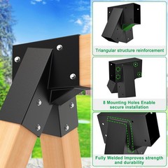 Heavy-Duty Swing Set Brackets – A-Frame Swing Set Hardware Kit, 2 End Bracket…