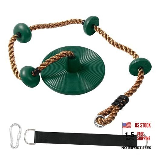 Climbing Rope Disc Swing for Kids Outdoor‌ – Heavy Duty ‌Tree Swings‌ with Non
