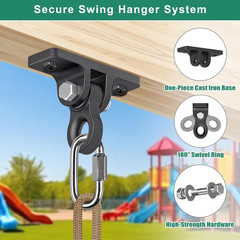 Heavy Duty Swing Set Brackets Kit with 2 A-Frame Swing Set Brackets, 4 Swing Han