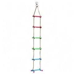 6.6FT Climbing Rope Ninja Ladder for Kids – Obstacle Course Swing Accessories