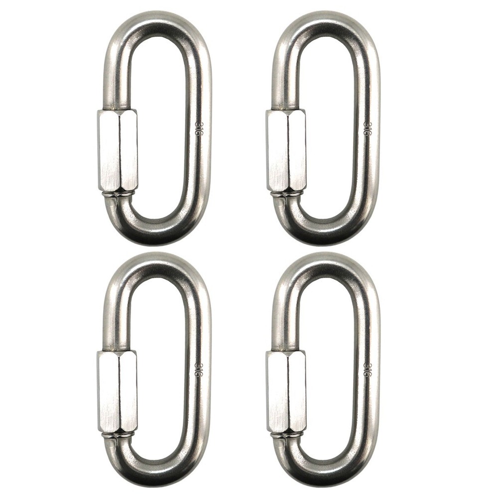 5/16 Inch M8 Quick Link Chain Connector 4PCS 316 Stainless Steel Quick Links