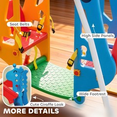 Kids Indoor Swing with Double Seats Safety Belts for Toddler 3-5 Year Play Room