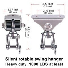 SELEWARE Anti-Squeaking Swing Hanger Silver ( 1 Pack 360° )