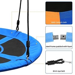 40 Inch Saucer Tree Swing for Kids | Outdoor 900D Oxford Waterproof, Blue