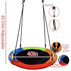 Tree Swing,Saucer Flying Swing 40 Inch for Kids,900D Oxford Waterproof, 900lb…