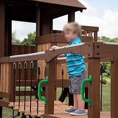 10” Metal Green Playground Handles Pack of 2, Outdoor Playset Safety Handles…