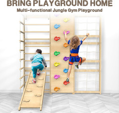 Extra-Large 10-in-1 Swedish Ladder Gym Set for Home Playground Fun