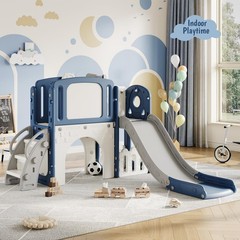 Toddler Slide 8 in 1 Indoor Playground Outdoor Playset Kids Baby Slides for T…